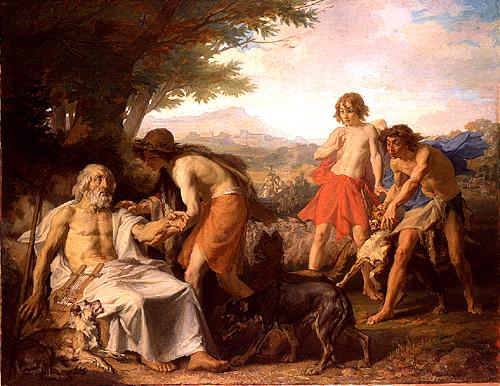 Lepic Ludovic Napoleon Homere dans lile de Scyros oil painting image